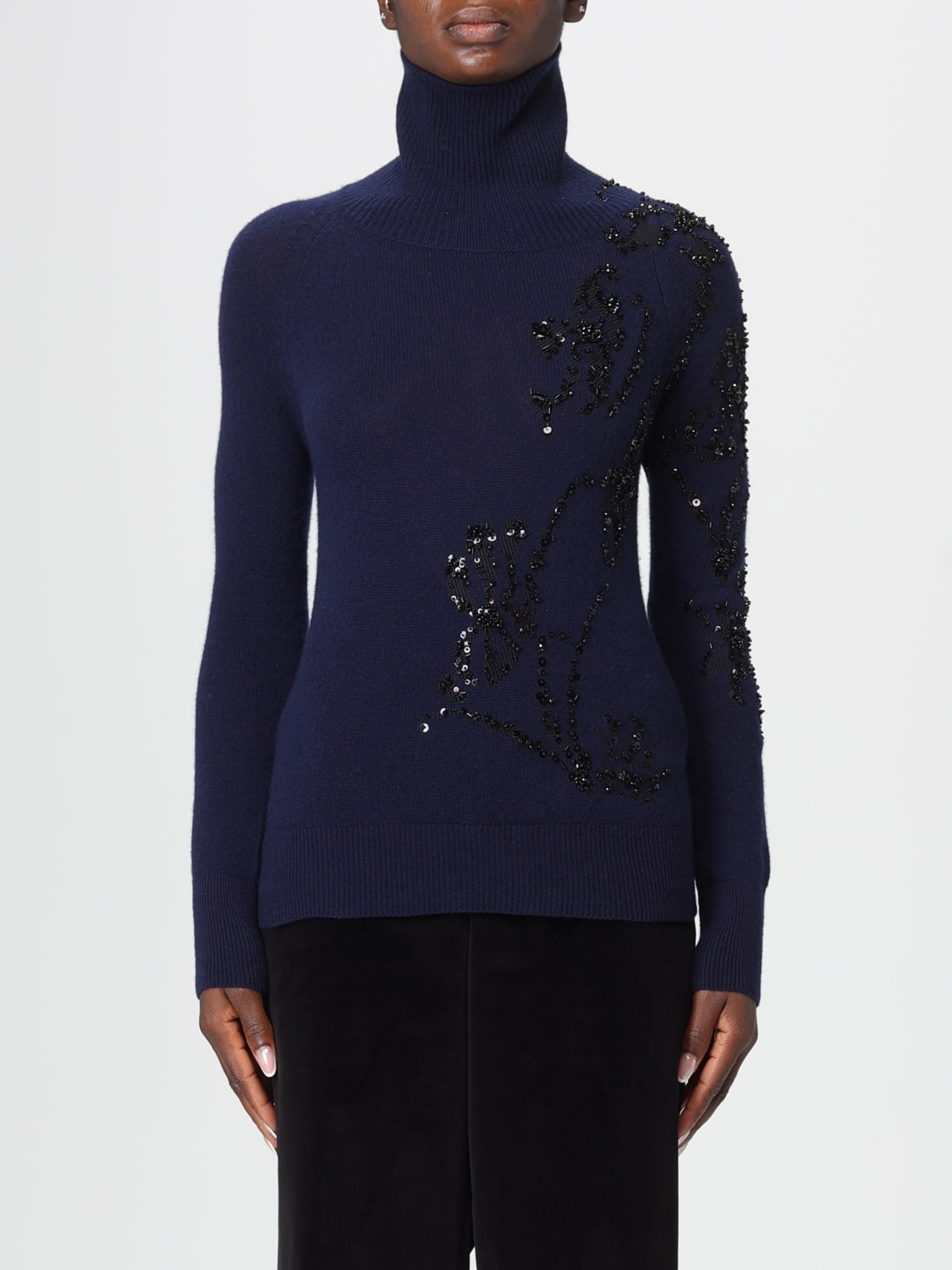 ERMANNO SCERVINO PULLOVER: Pullover damen Ermanno Scervino, Marine - Img 1