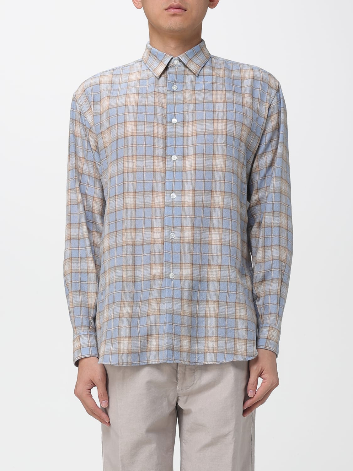 AURALEE SHIRT: T-shirt men Auralee, Blue - Img 1