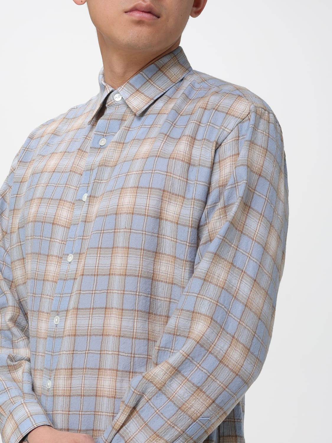 AURALEE SHIRT: T-shirt men Auralee, Blue - Img 3