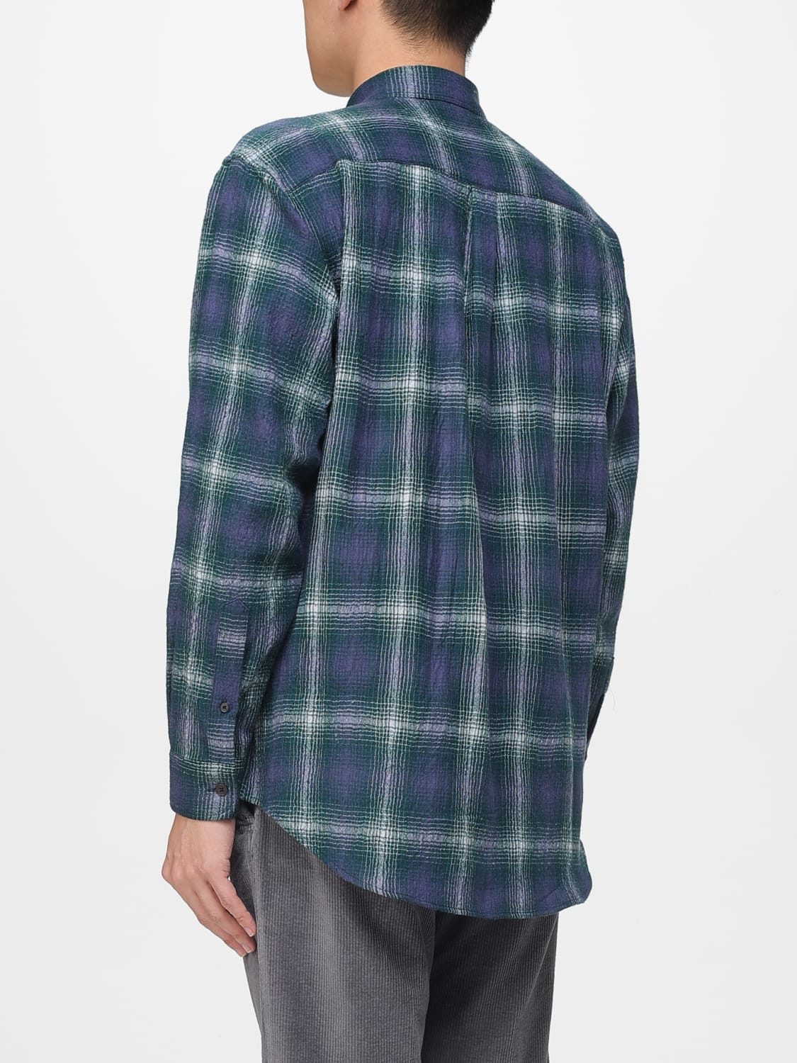 AURALEE CAMICIA: Camicia in lana a quadri Auralee, Verde - Img 2