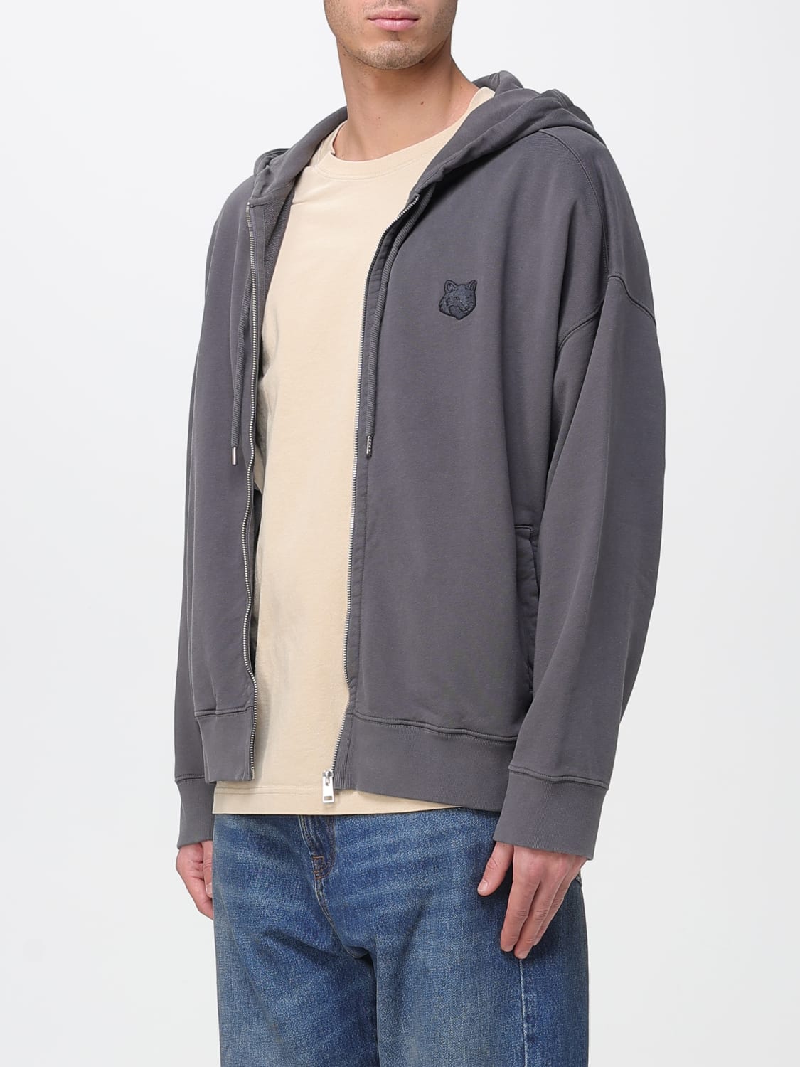 MAISON KITSUNÉ SWEATSHIRT: Sweatshirt men Maison KitsunÉ, Grey - Img 3