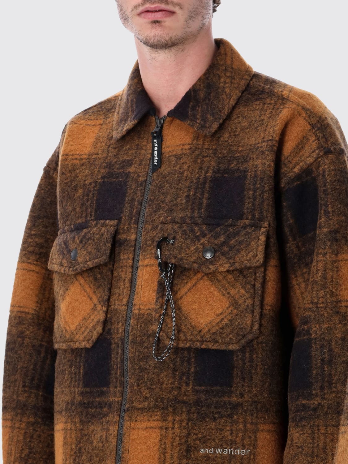 AND WANDER JACKET: Jacket men And Wander, Brown - Img 3