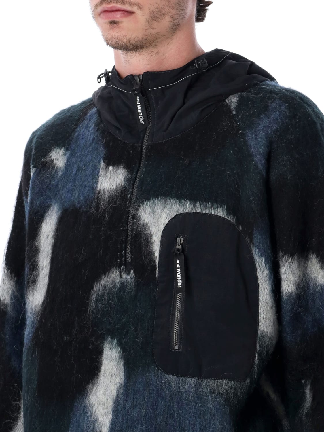 AND WANDER SWEATSHIRT: Pullover herren And Wander, Schwarz - Img 3