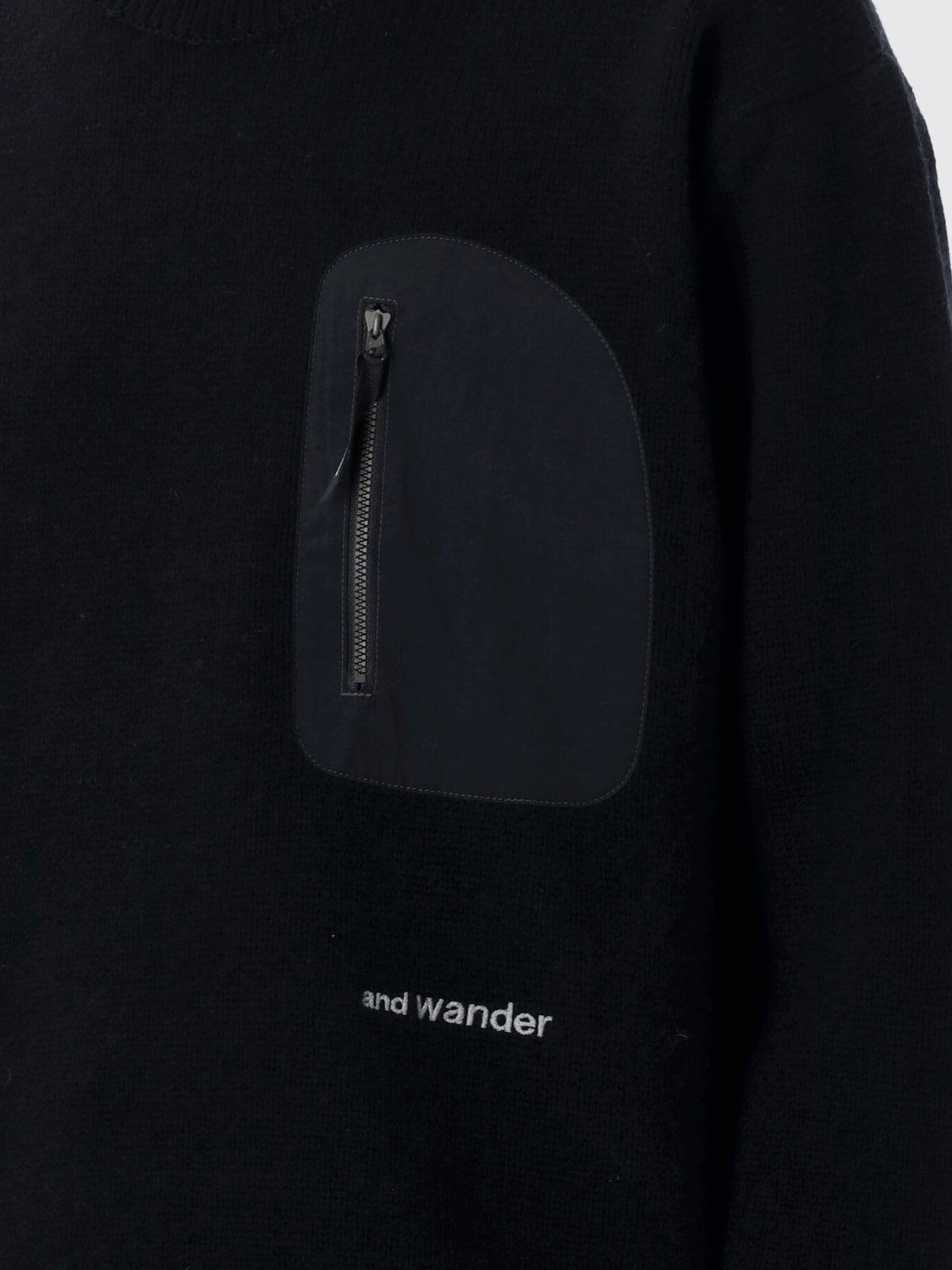 AND WANDER PULLOVER: Pullover herren And Wander, Schwarz - Img 3