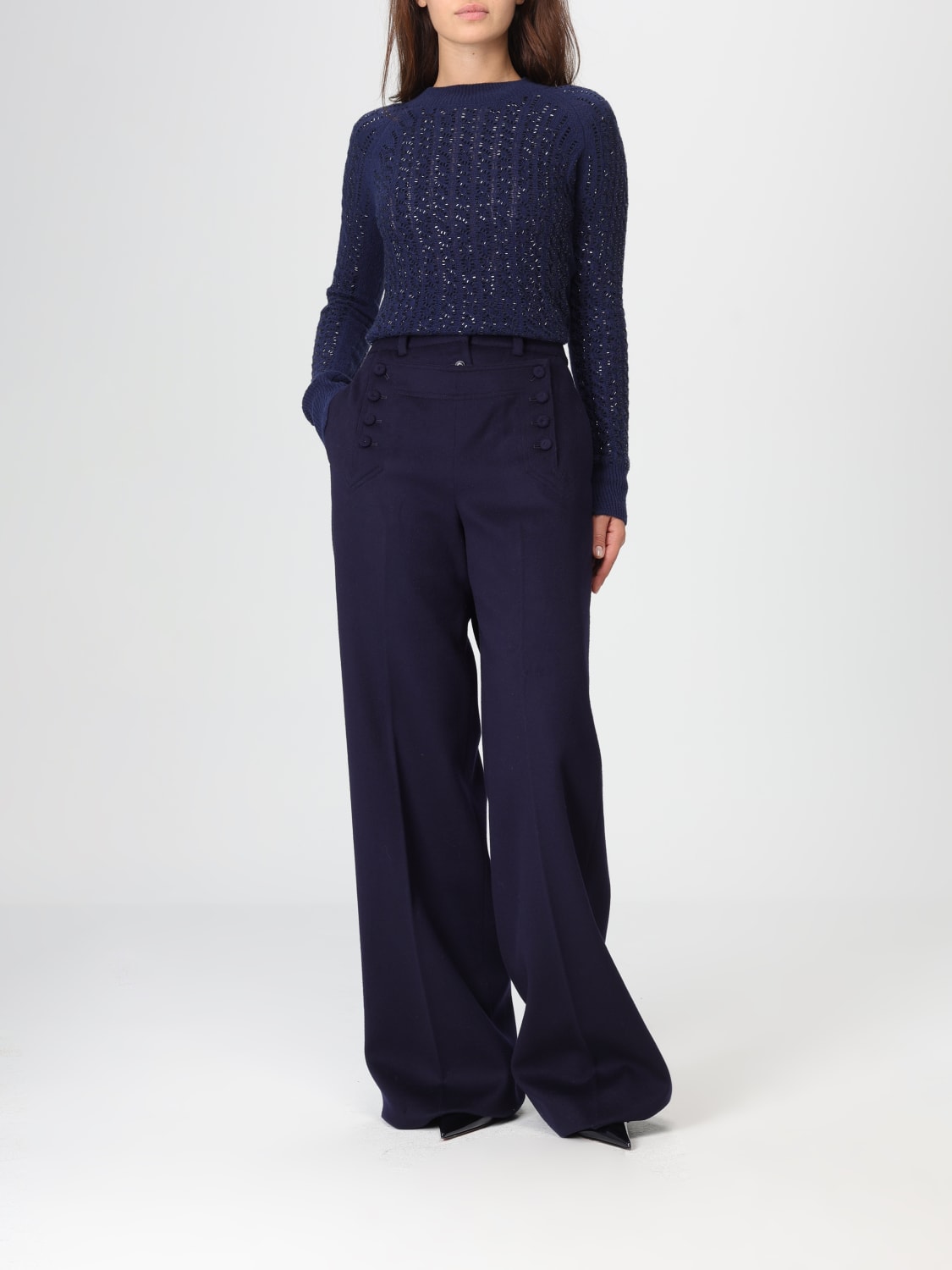 ERMANNO SCERVINO PULL: Pull femme Ermanno Scervino, Marine - Img 2