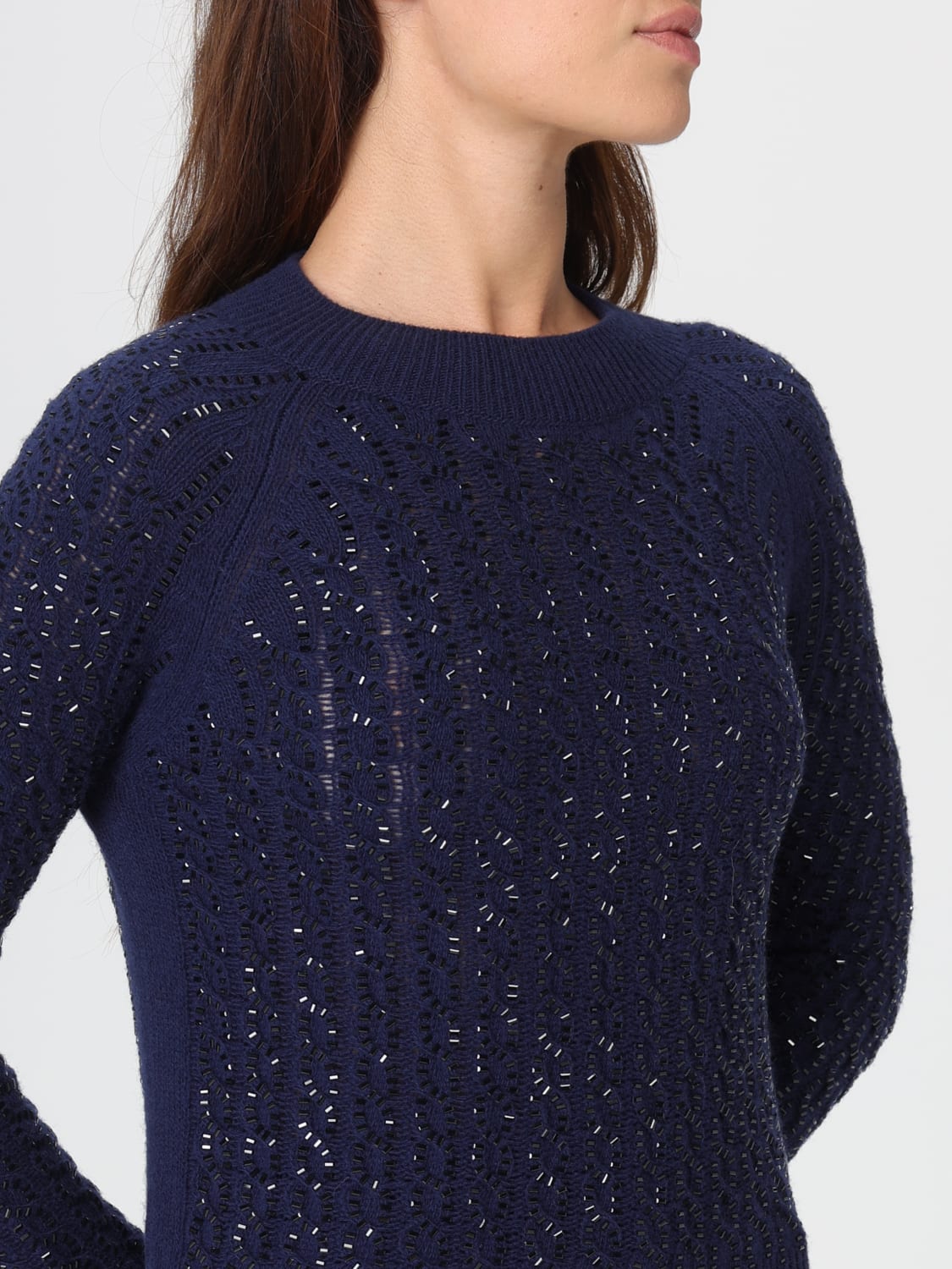 ERMANNO SCERVINO PULL: Pull femme Ermanno Scervino, Marine - Img 4