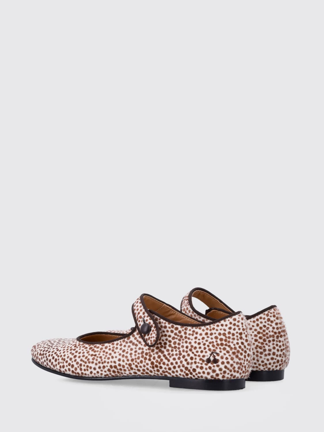 BONPOINT SCARPE: Ballerina Bonpoint in cavallino animalier , Beige - Img 3