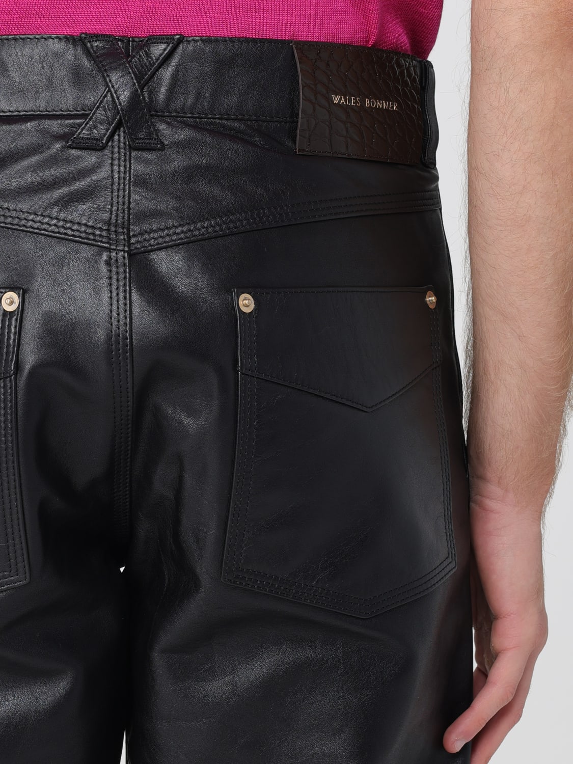 WALES BONNER PANTS: Pants men Wales Bonner, Black - Img 3