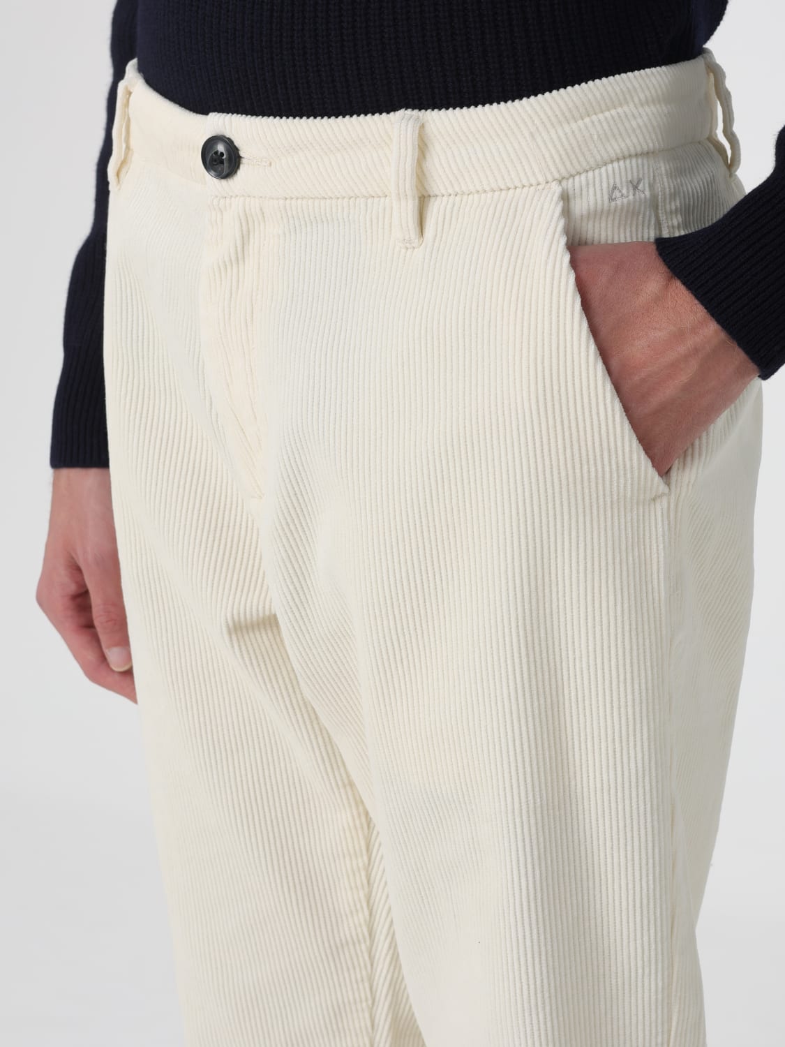 SUN68 HOSE: Hose herren SUN68, Yellow Cream - Img 3