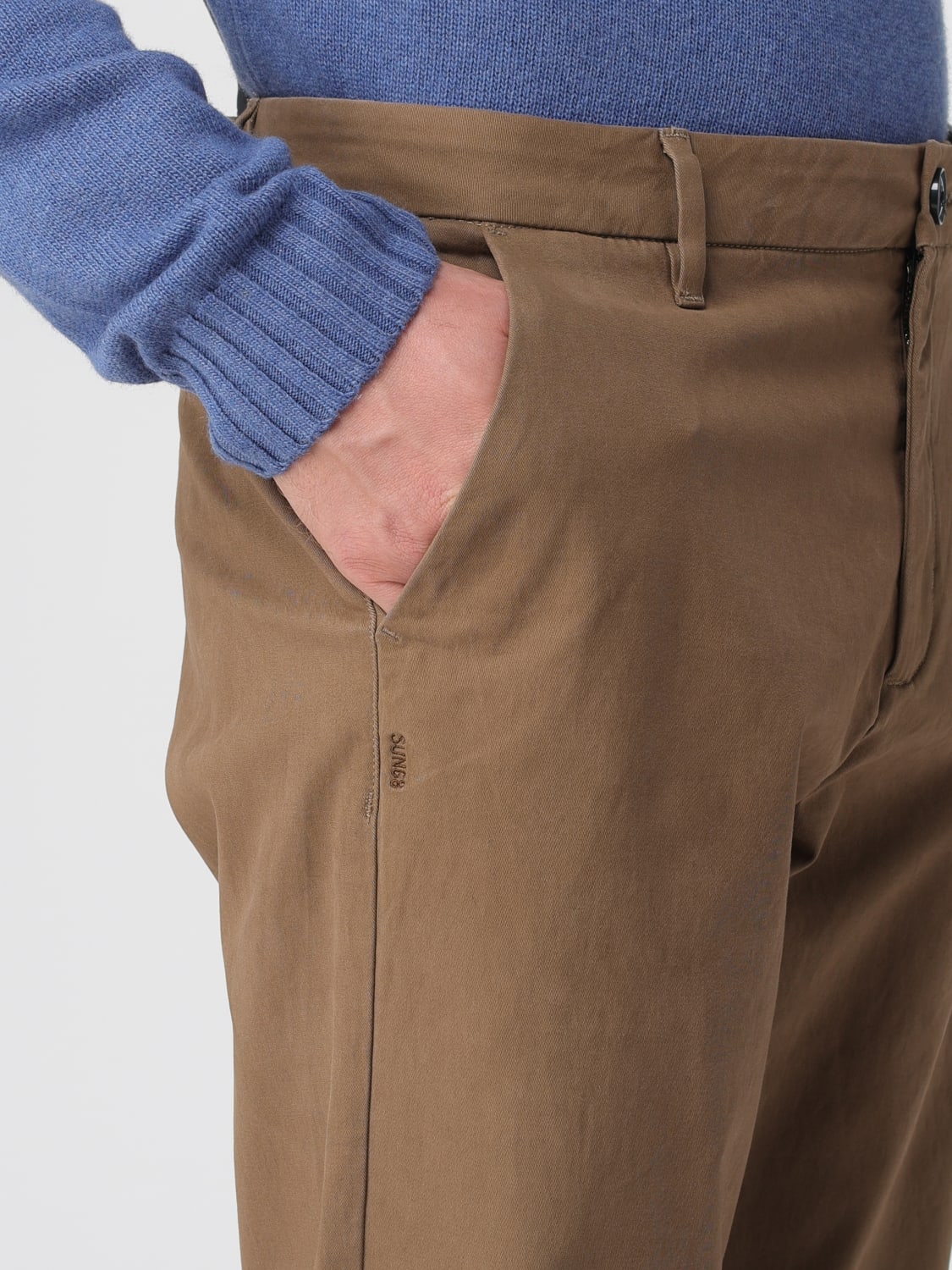 SUN68 PANTS: Pants men SUN68, Mud - Img 3