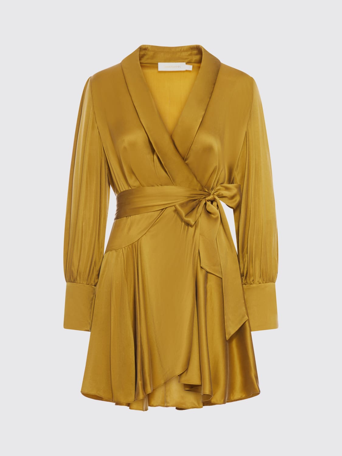 ZIMMERMANN ABITO: Abito a portafoglio Zimmermann in seta , Oliva - Img 1