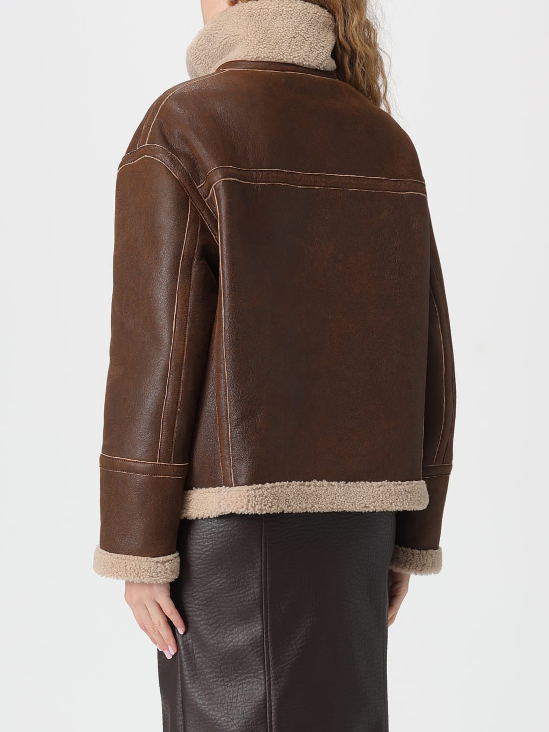 SALVATORE SANTORO FUR COAT: Jacket woman Salvatore Santoro, Rust - Img 2