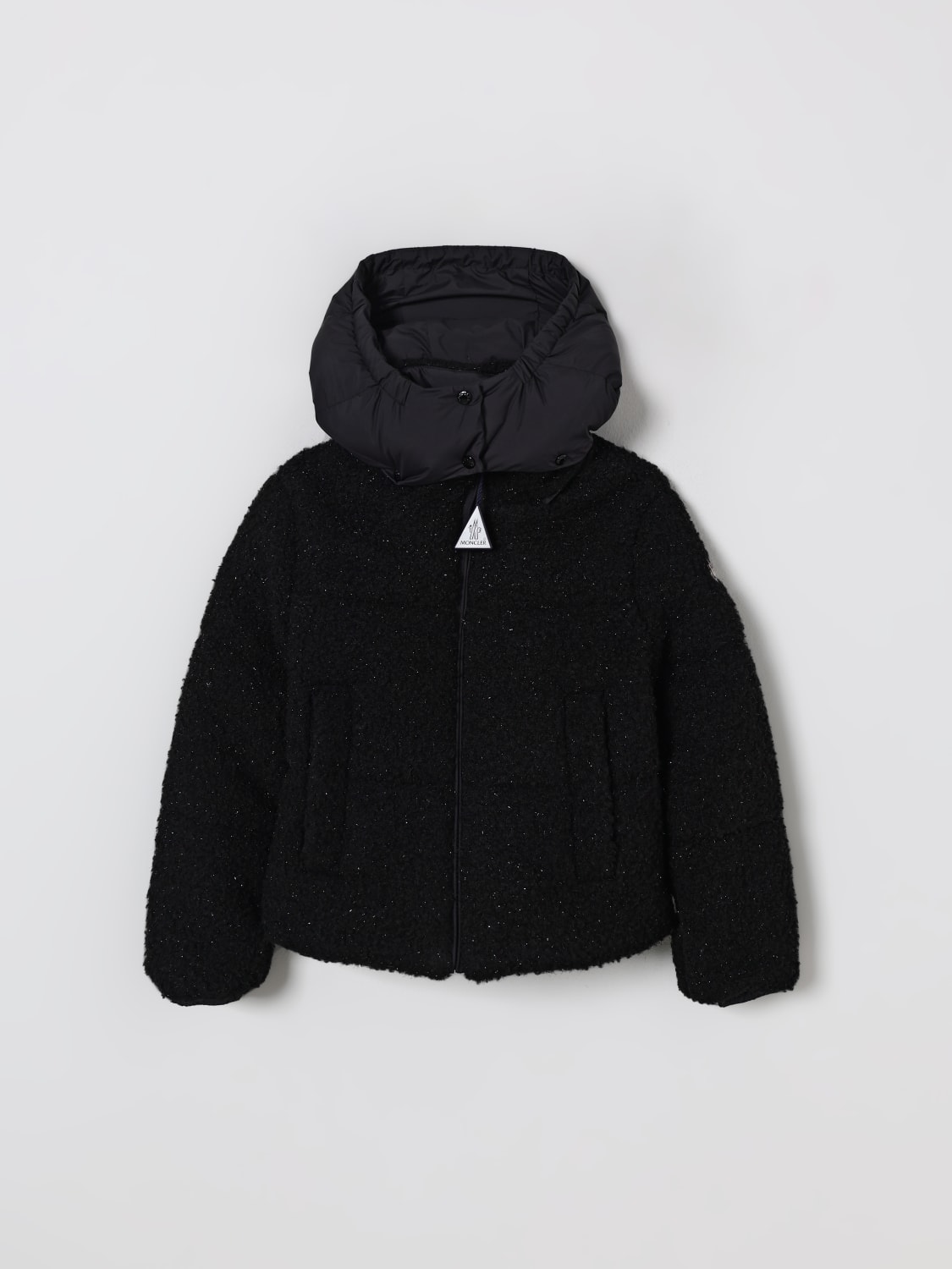 MONCLER JACKET: Coat kids Moncler, Black - Img 1