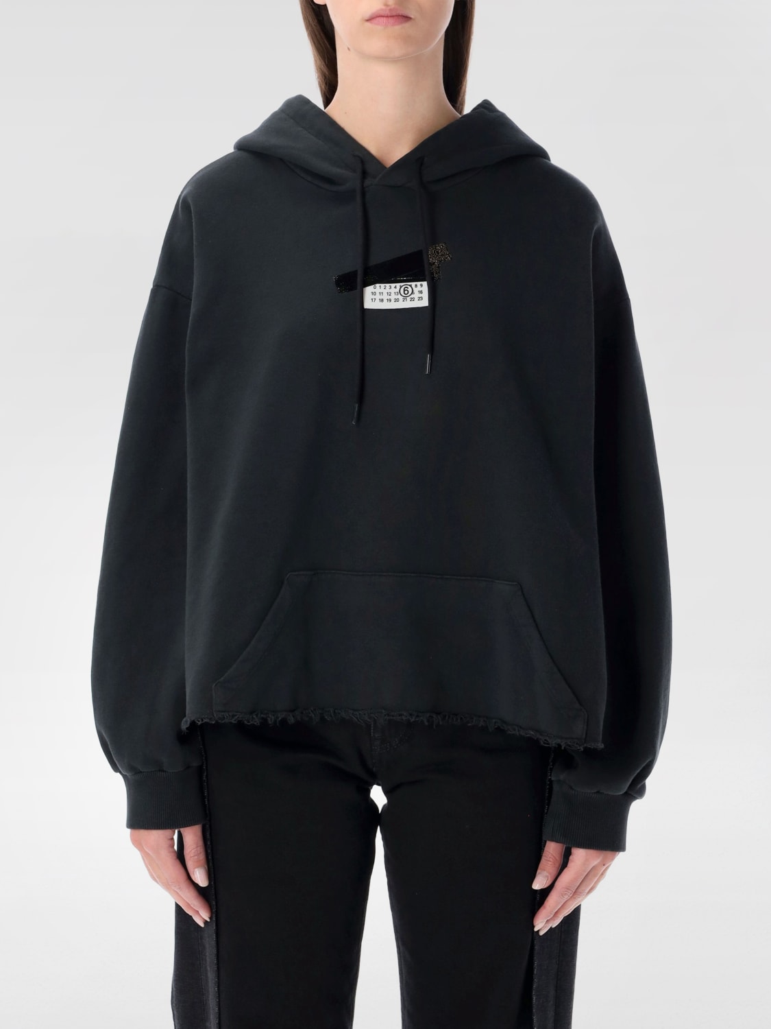 MM6 MAISON MARGIELA SWEATSHIRT: Sweatshirt woman Mm6 Maison Margiela, Black - Img 1