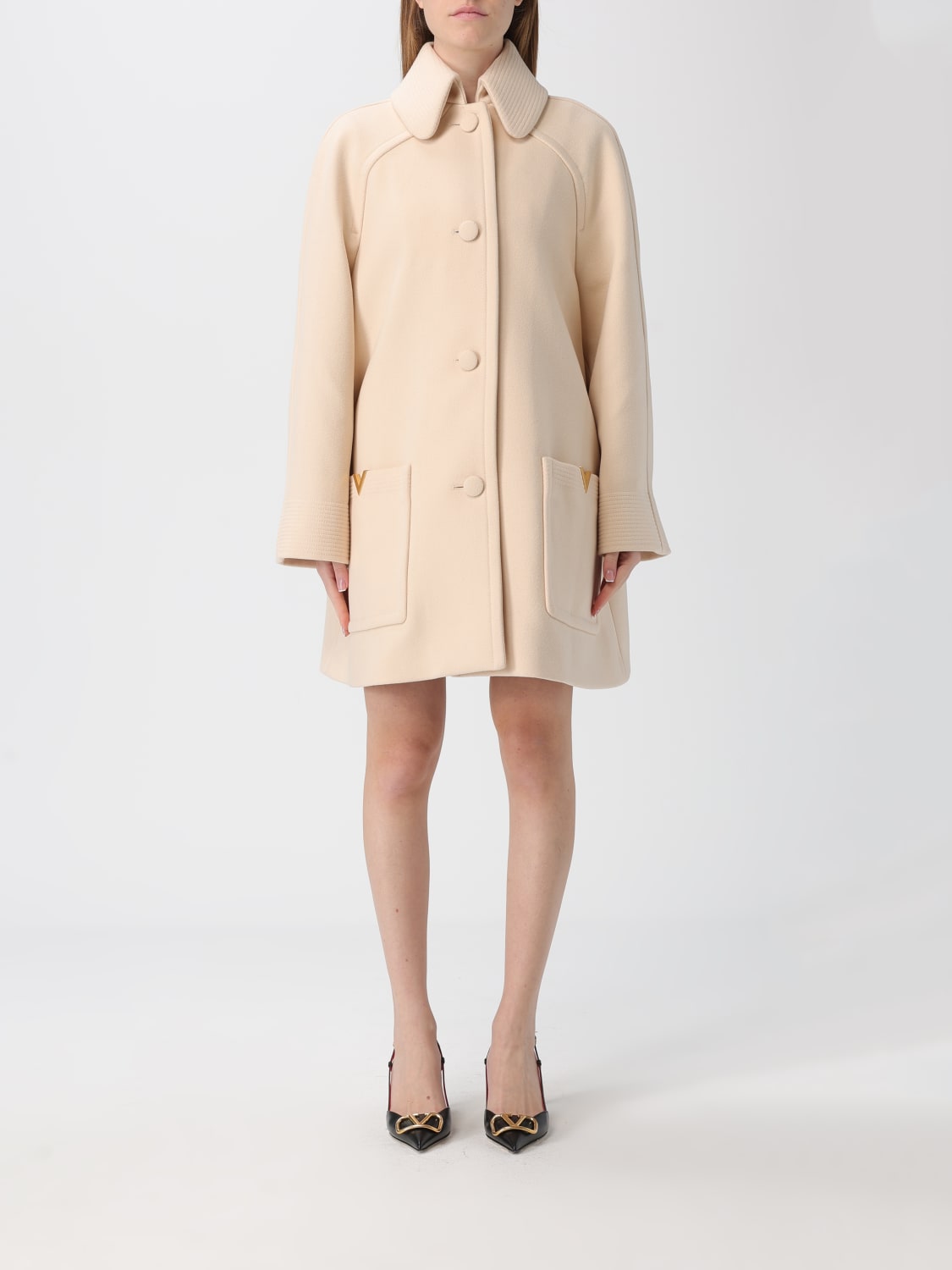 VALENTINO COAT: Valentino women's coat, Beige - Img 1