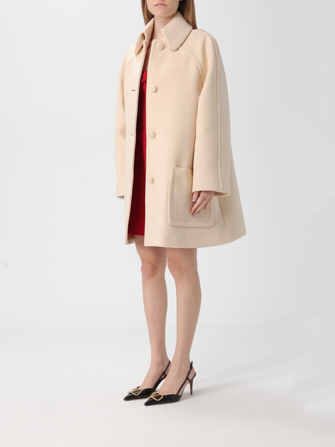 VALENTINO COAT: Valentino women's coat, Beige - Img 4