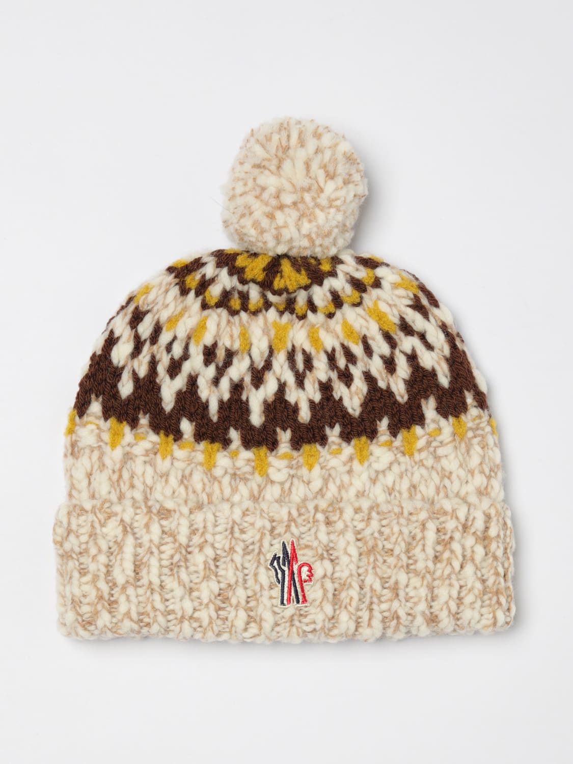 MONCLER HAT: Hat kids Moncler, Beige - Img 1