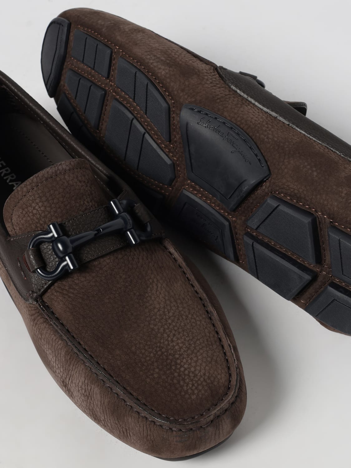 FERRAGAMO LOAFERS: Loafers men Ferragamo, Brown - Img 4