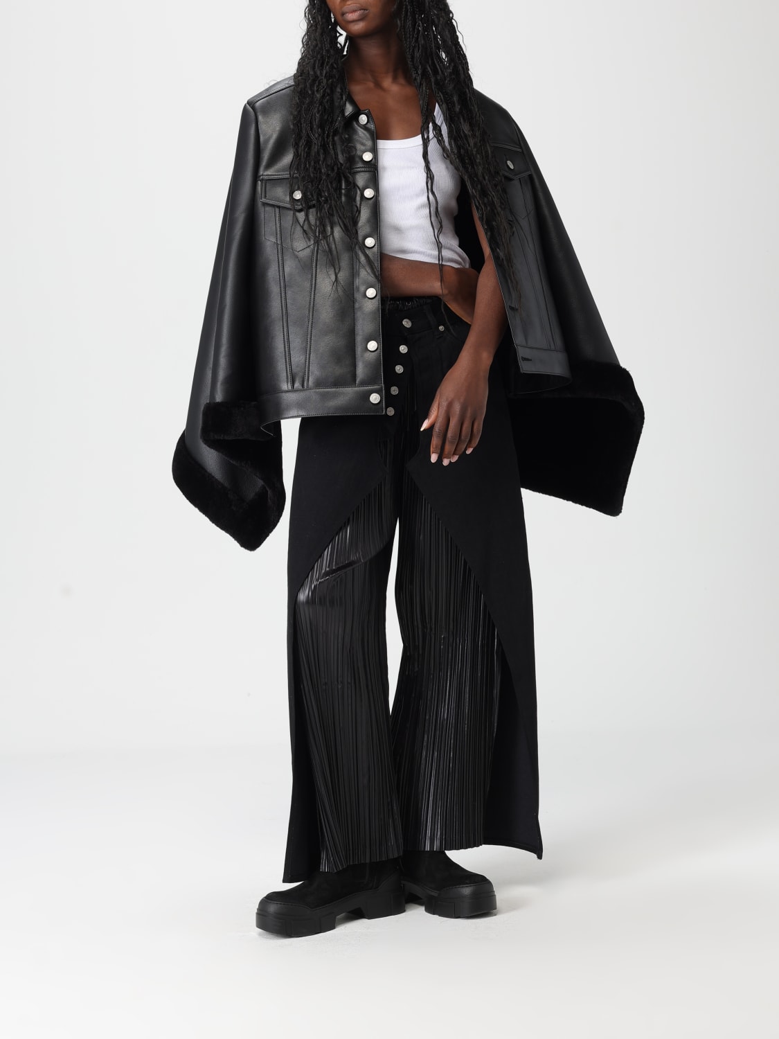 JUNYA WATANABE JACKET: Coat woman Junya Watanabe, Black - Img 2