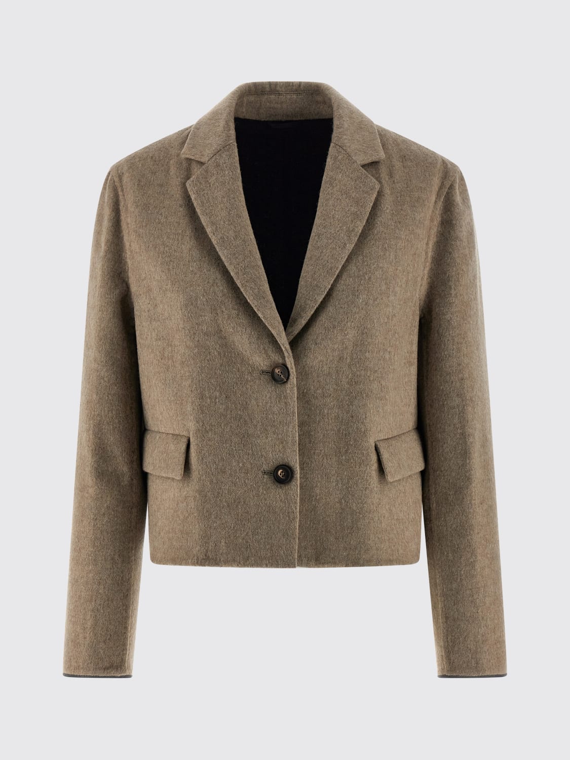 BRUNELLO CUCINELLI COAT: Jacket woman Brunello Cucinelli, Beige - Img 2
