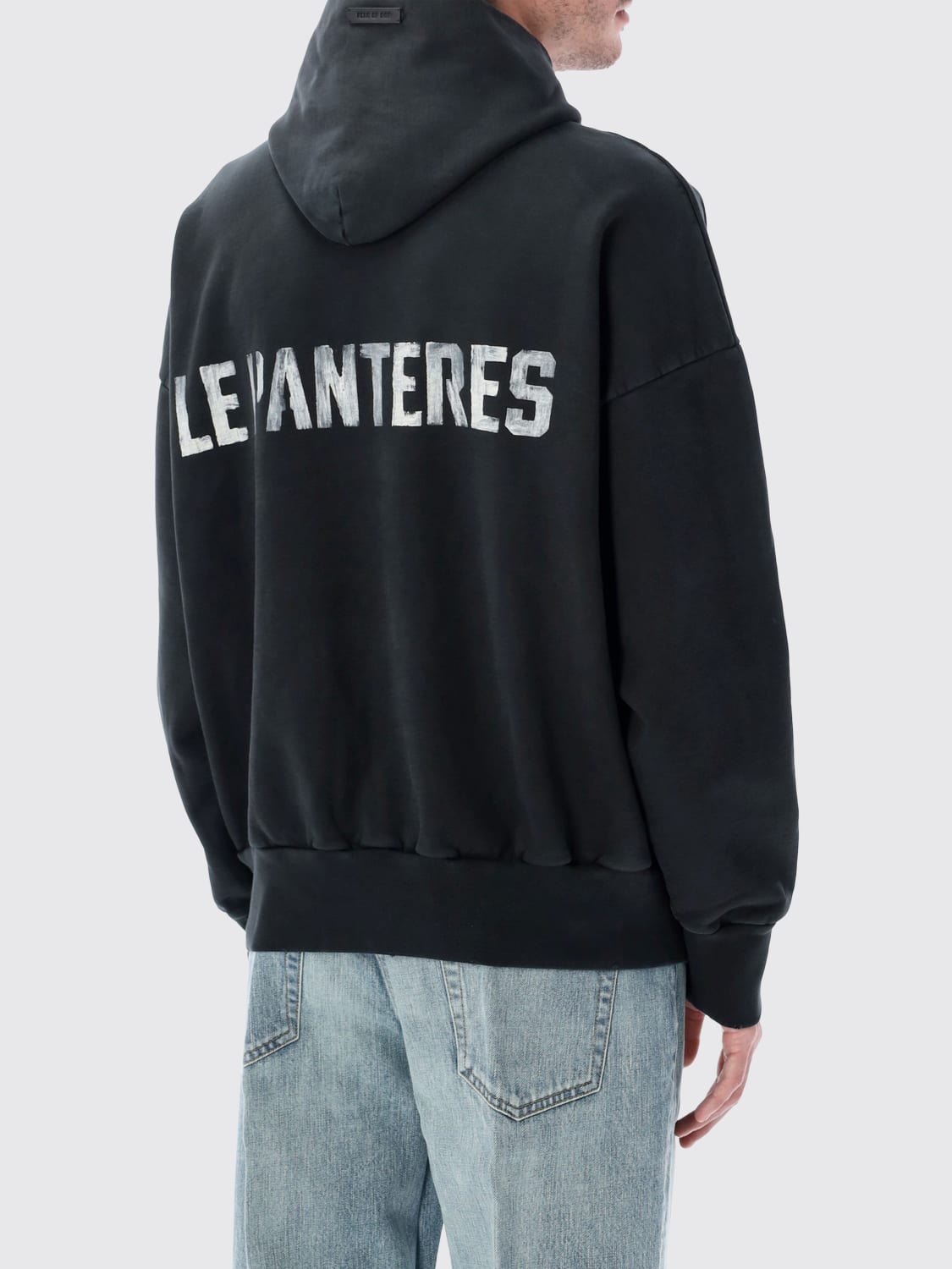 FEAR OF GOD FELPA: Felpa con cappuccio Fear Of God in cotone con stampa logo , Nero - Img 2