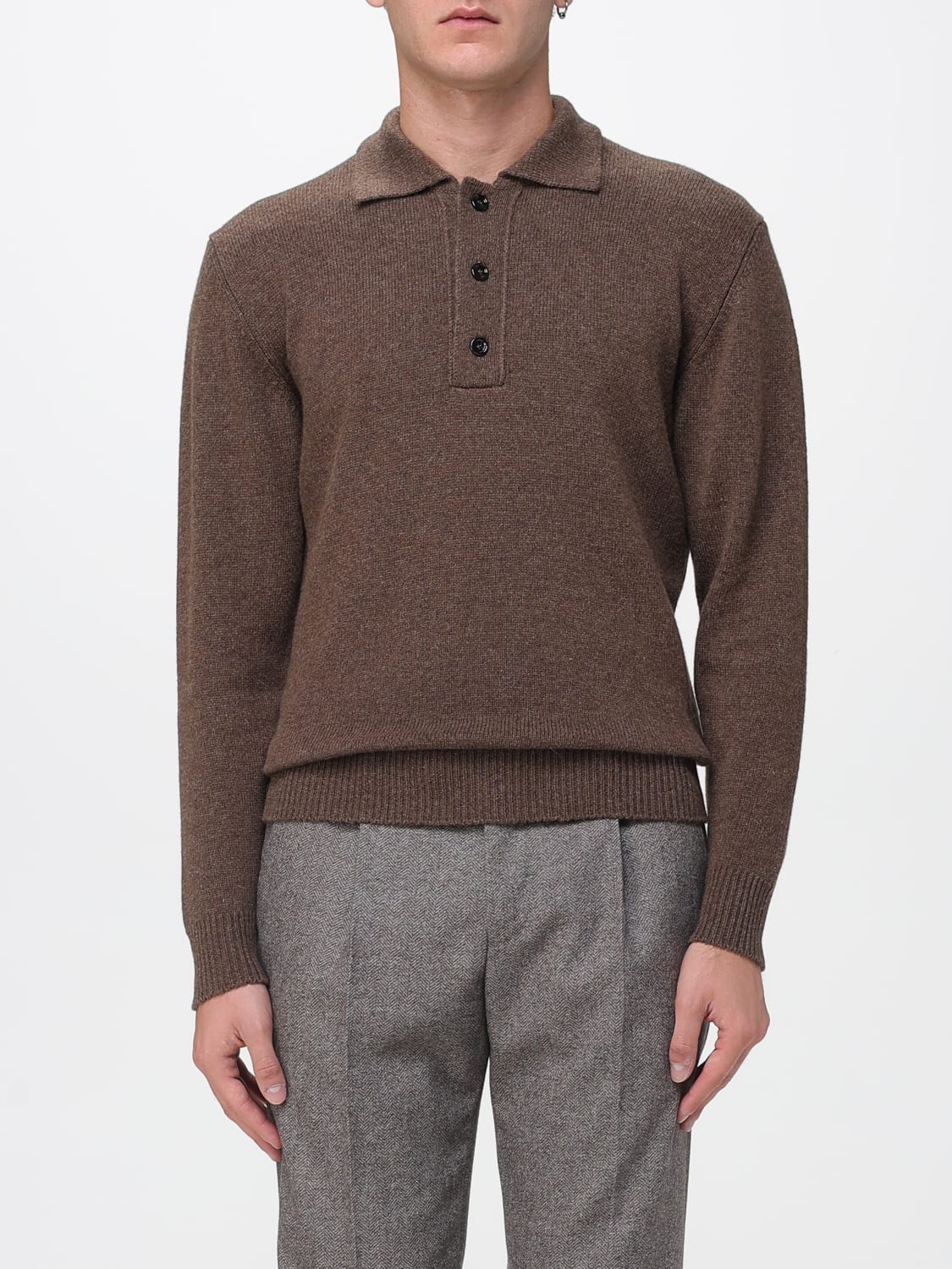 LARDINI POLO SHIRT: Sweater men Lardini, Brown - Img 1