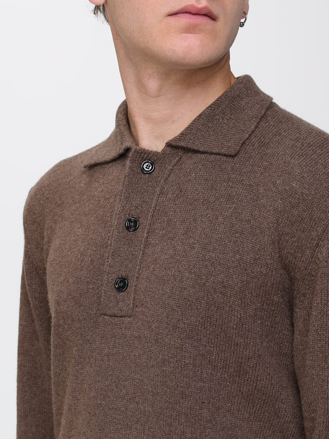 LARDINI POLO SHIRT: Sweater men Lardini, Brown - Img 3