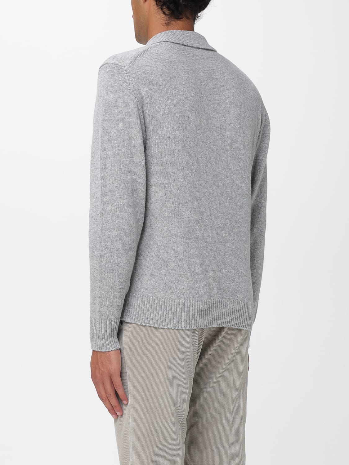 LARDINI POLO: Polo in maglia di lana vergine Lardini, Perla - Img 2