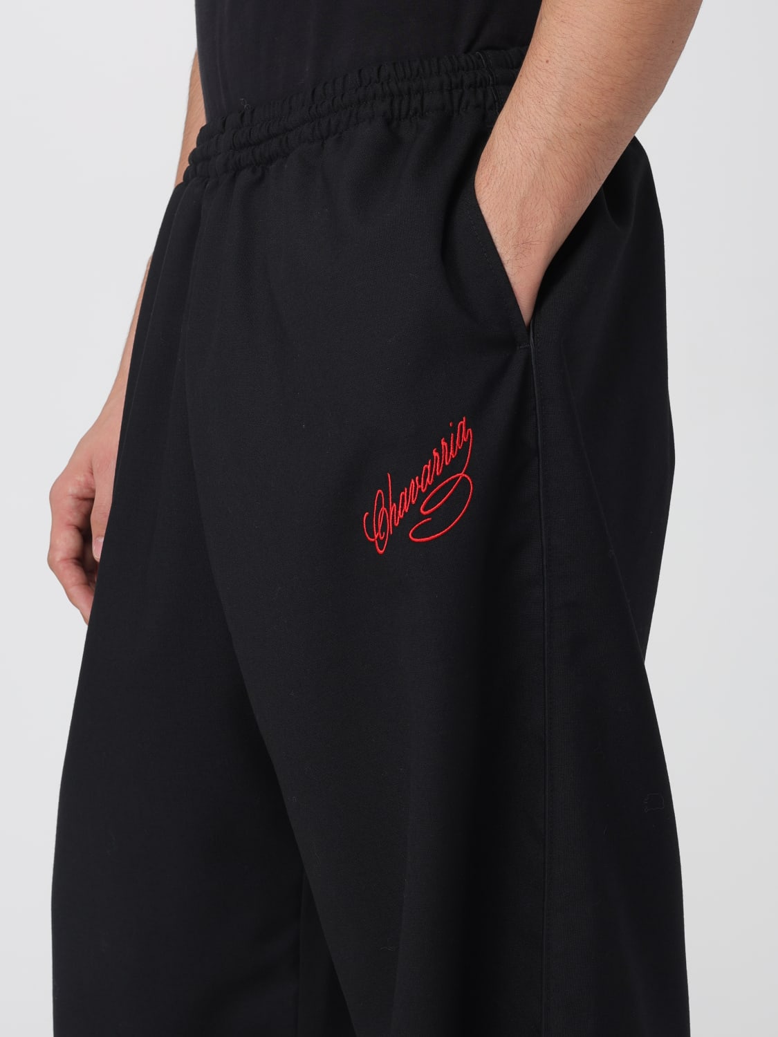 WILLY CHAVARRIA 裤子: 裤子 男士 Willy Chavarria, 黑色 - Img 4