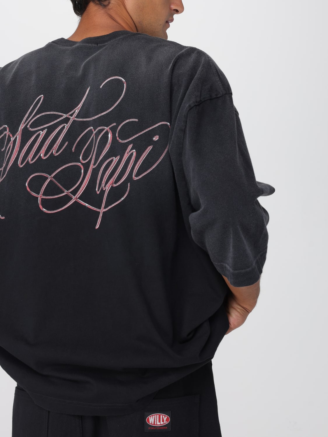 WILLY CHAVARRIA T恤: T恤 男士 Willy Chavarria, 黑色 - Img 4