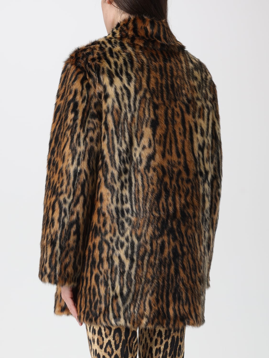 ROBERTO CAVALLI PELLICCIA: Cappotto Roberto Cavalli in pelliccia sintetica animalier , Naturale - Img 3