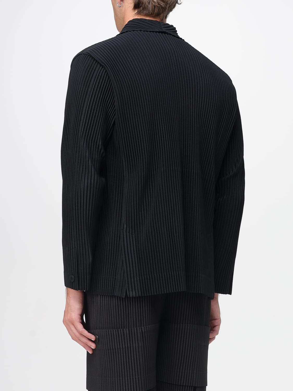 HOMME PLISSE' ISSEY MIYAKE 外套: 西装外套 男士 Homme Plisse' Issey Miyake, 黑色 - Img 3