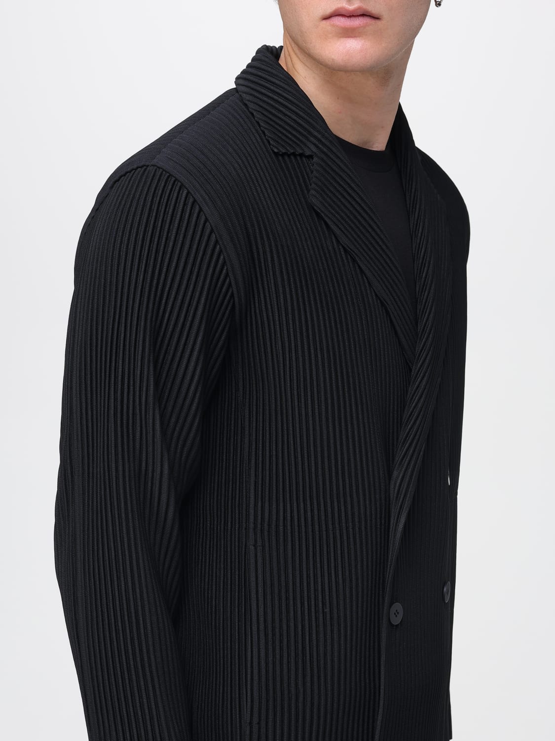 HOMME PLISSE' ISSEY MIYAKE 外套: 西装外套 男士 Homme Plisse' Issey Miyake, 黑色 - Img 5