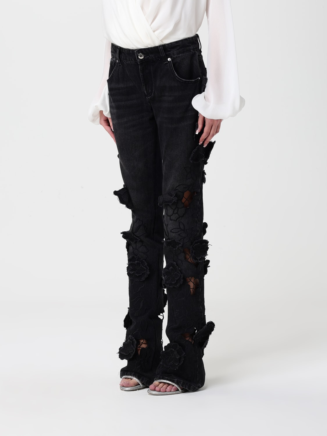 BLUMARINE JEANS: Jeans femme Blumarine, Noir - Img 4