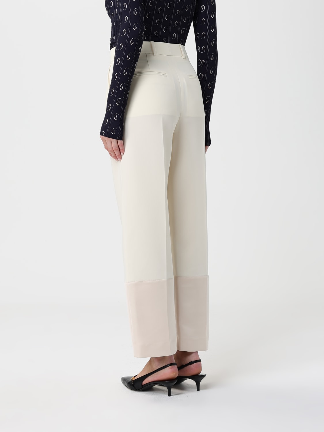 TORY BURCH PANTALON: Pantalon femme Tory Burch, Jaune Crème - Img 3