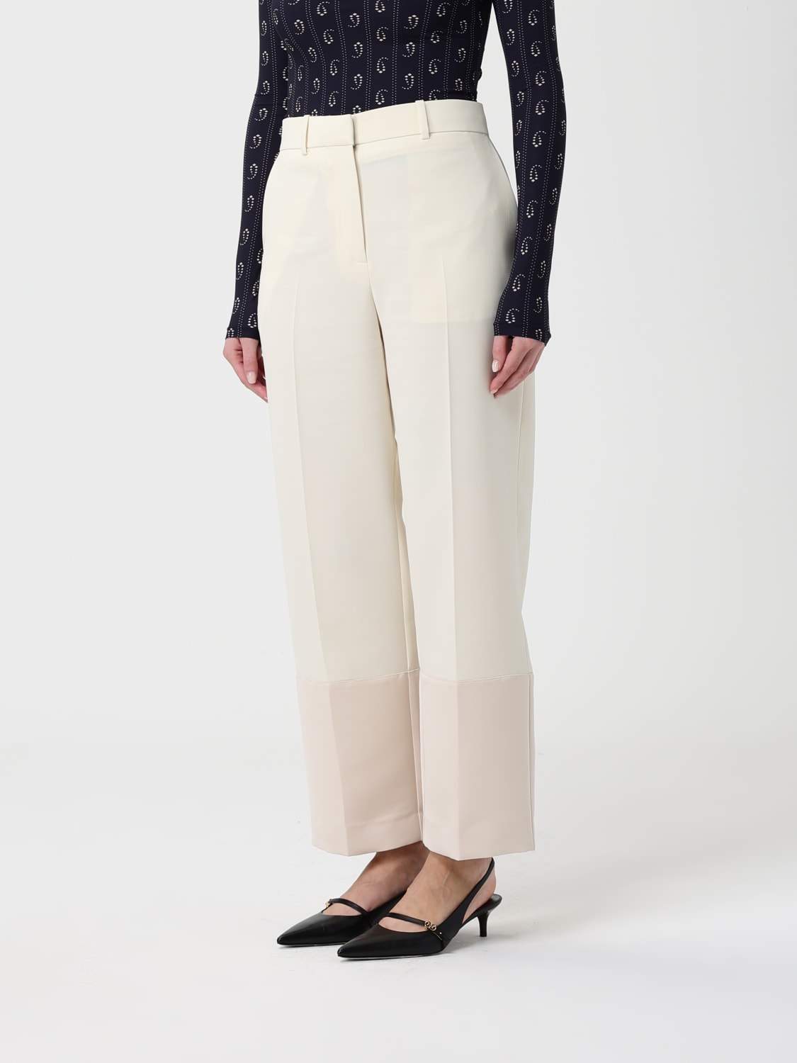 TORY BURCH PANTALON: Pantalon femme Tory Burch, Jaune Crème - Img 4