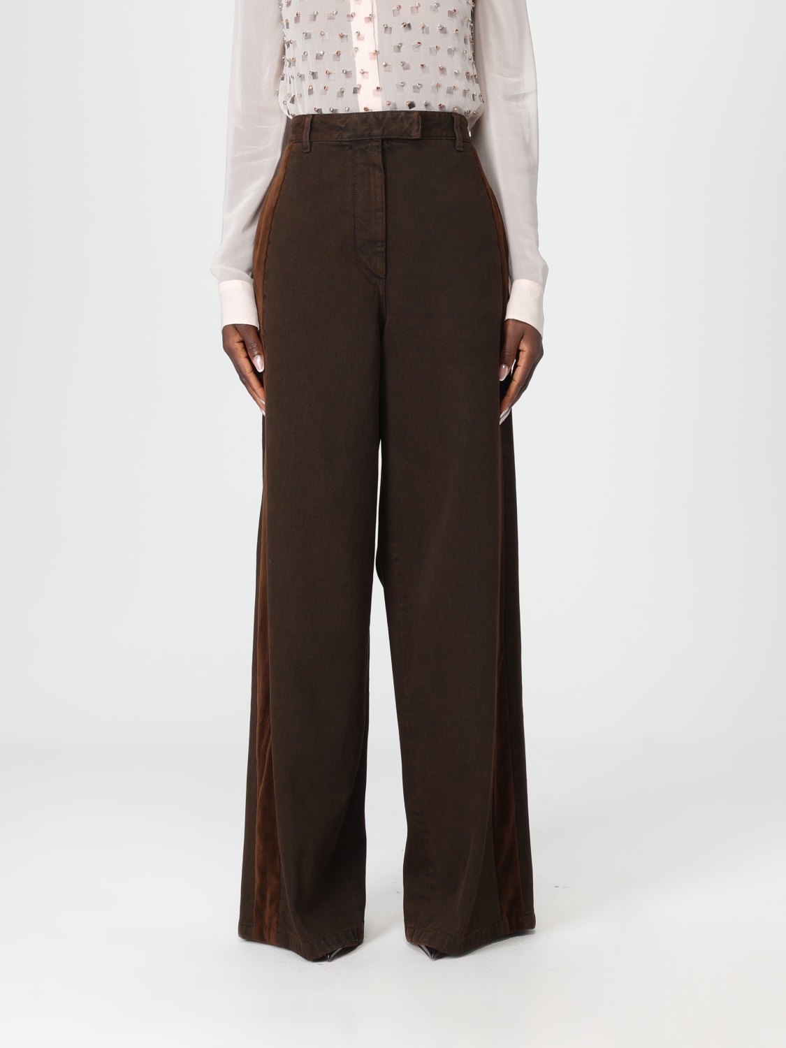 DRIES VAN NOTEN JEANS: Jeans damen Dries Van Noten, Braun - Img 1