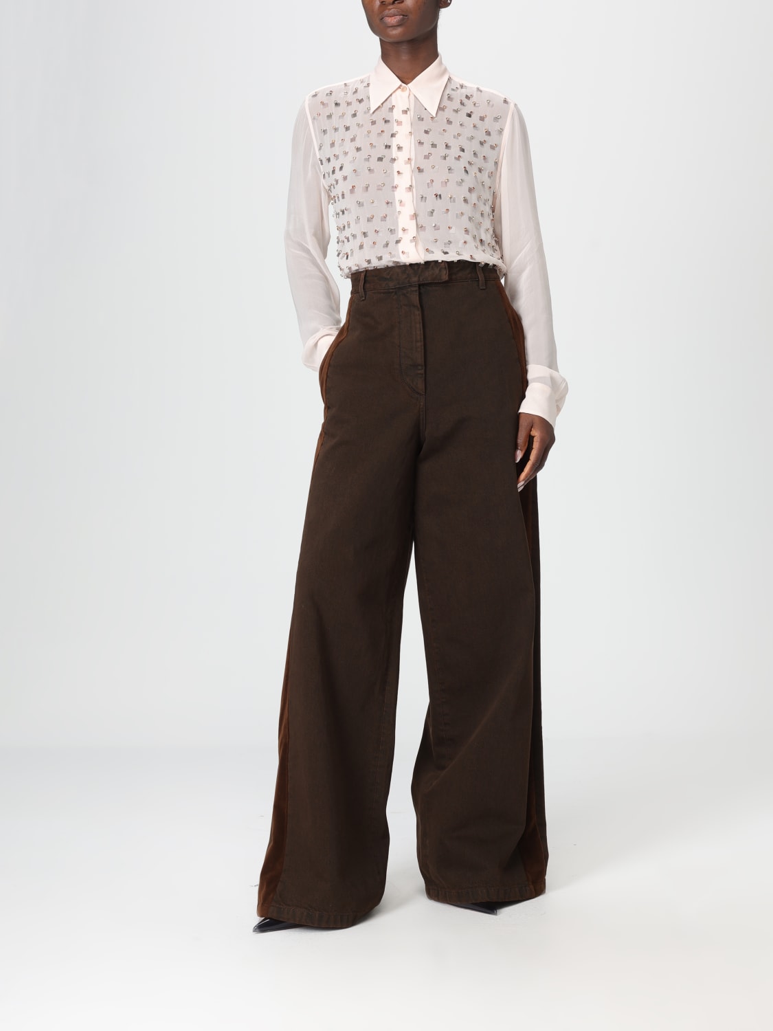 DRIES VAN NOTEN JEANS: Jeans damen Dries Van Noten, Braun - Img 2