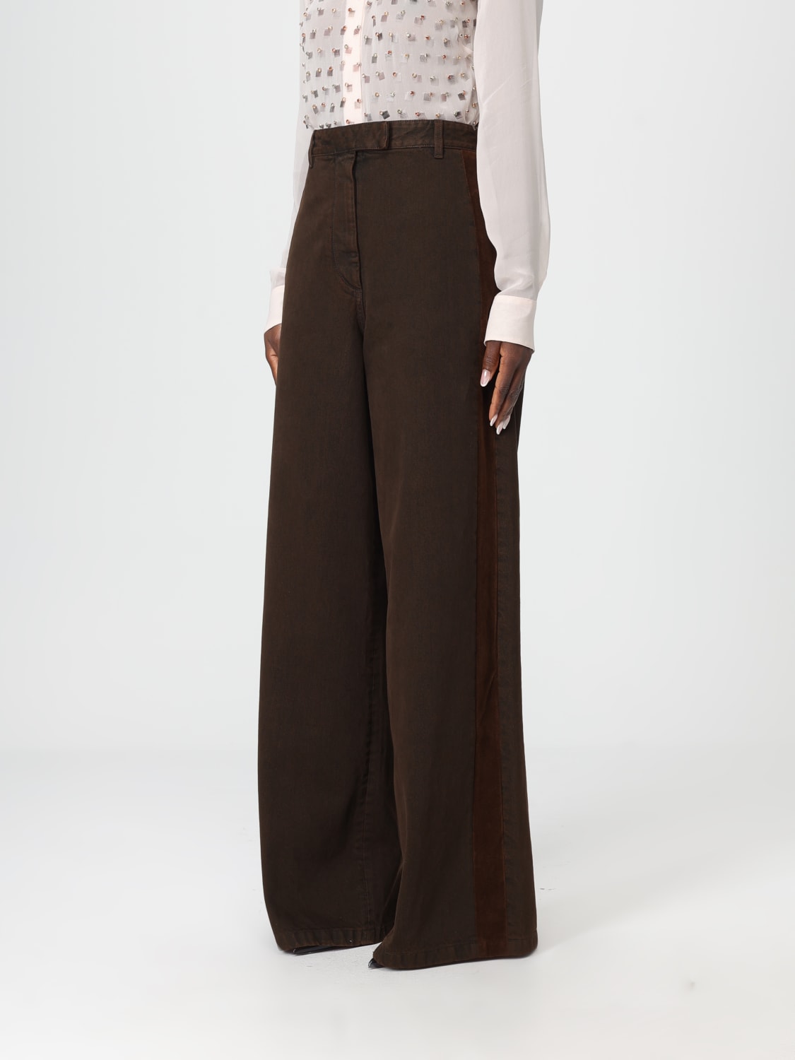 DRIES VAN NOTEN JEANS: Jeans damen Dries Van Noten, Braun - Img 4