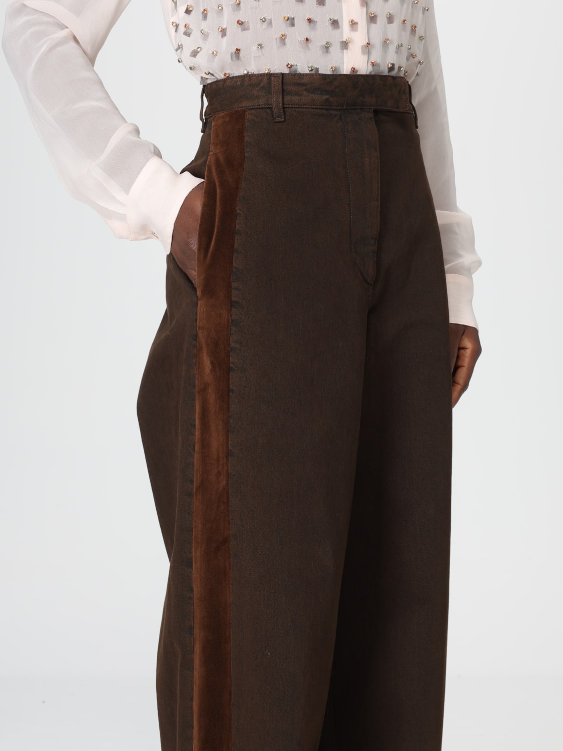 DRIES VAN NOTEN JEANS: Jeans damen Dries Van Noten, Braun - Img 5