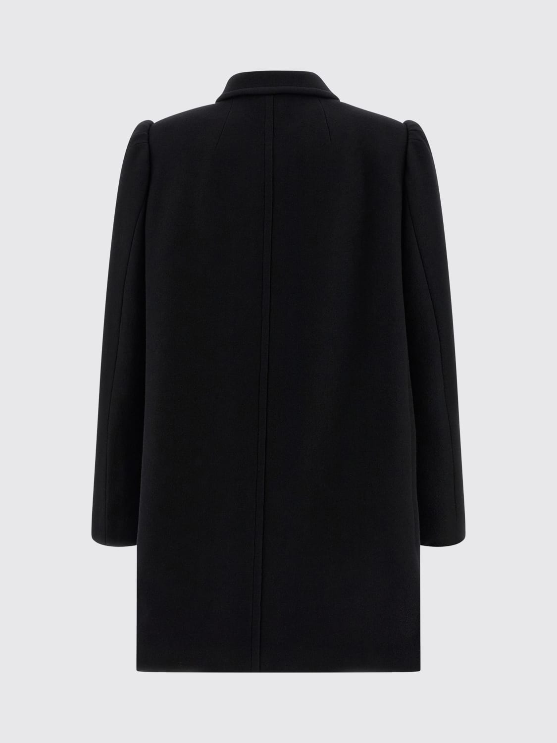 DRIES VAN NOTEN CAPPOTTO: Cappotto Dries Van Noten in misto lana con fettucce intrecciate , Nero - Img 2