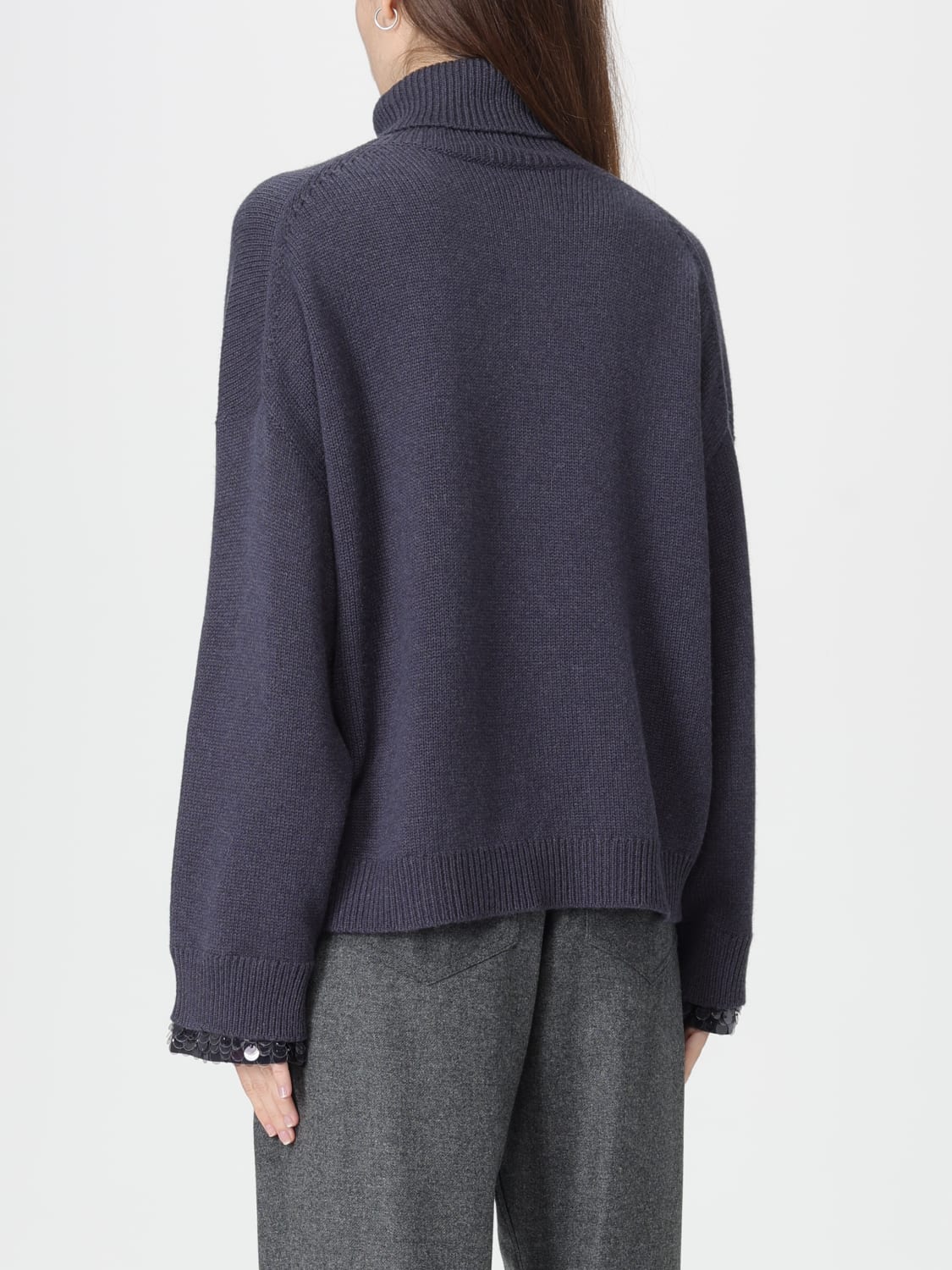 BRUNELLO CUCINELLI SWEATER: Sweater woman Brunello Cucinelli, Blue - Img 3