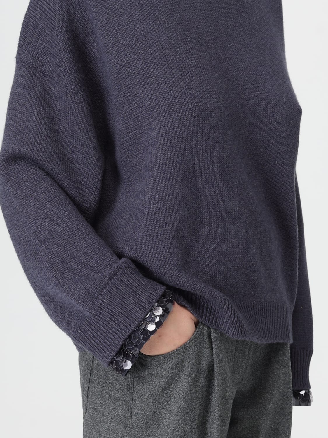 BRUNELLO CUCINELLI SWEATER: Sweater woman Brunello Cucinelli, Blue - Img 5