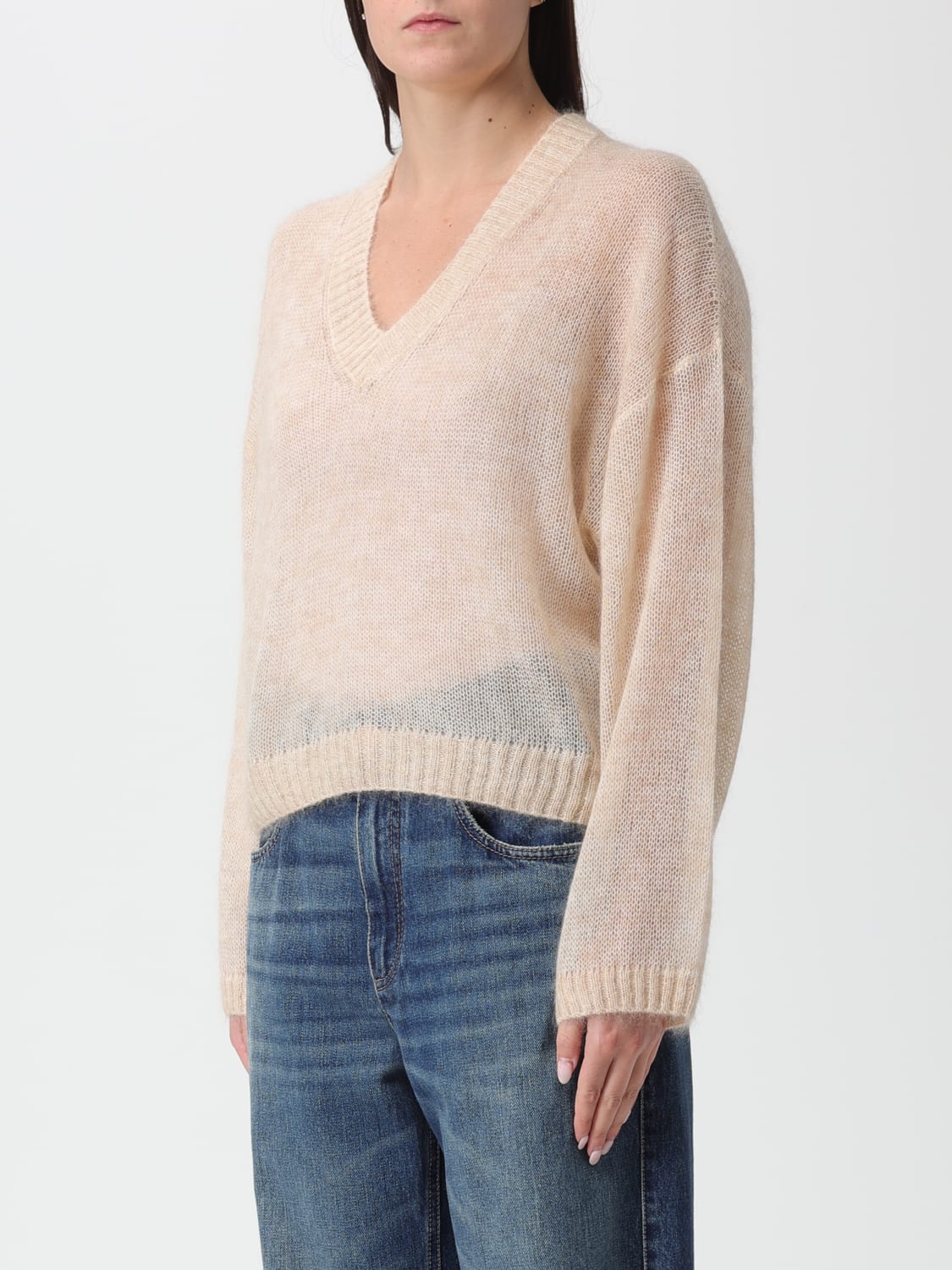 BRUNELLO CUCINELLI SWEATER: Sweater woman Brunello Cucinelli, Ivory - Img 4