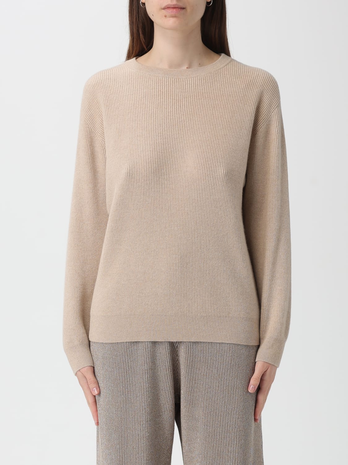 BRUNELLO CUCINELLI PULLOVER: Pullover damen Brunello Cucinelli, Sand - Img 1