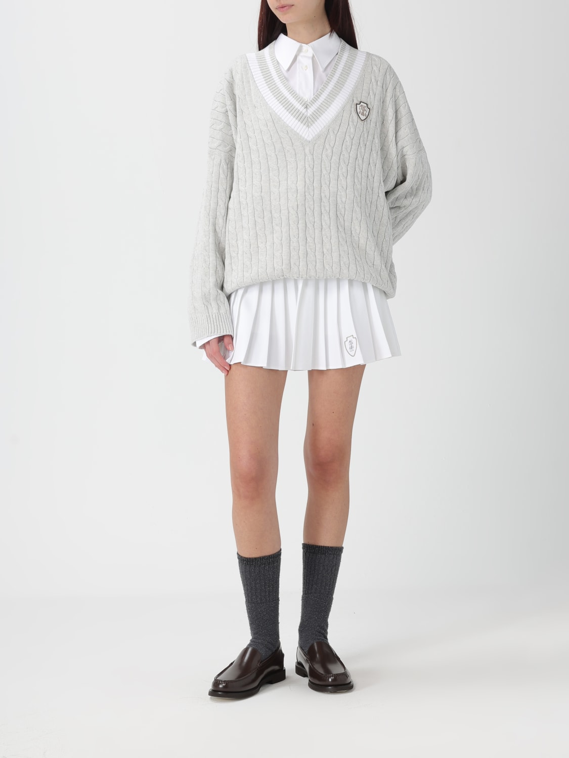 BRUNELLO CUCINELLI JUPE: Jupe femme Brunello Cucinelli, Blanc - Img 2