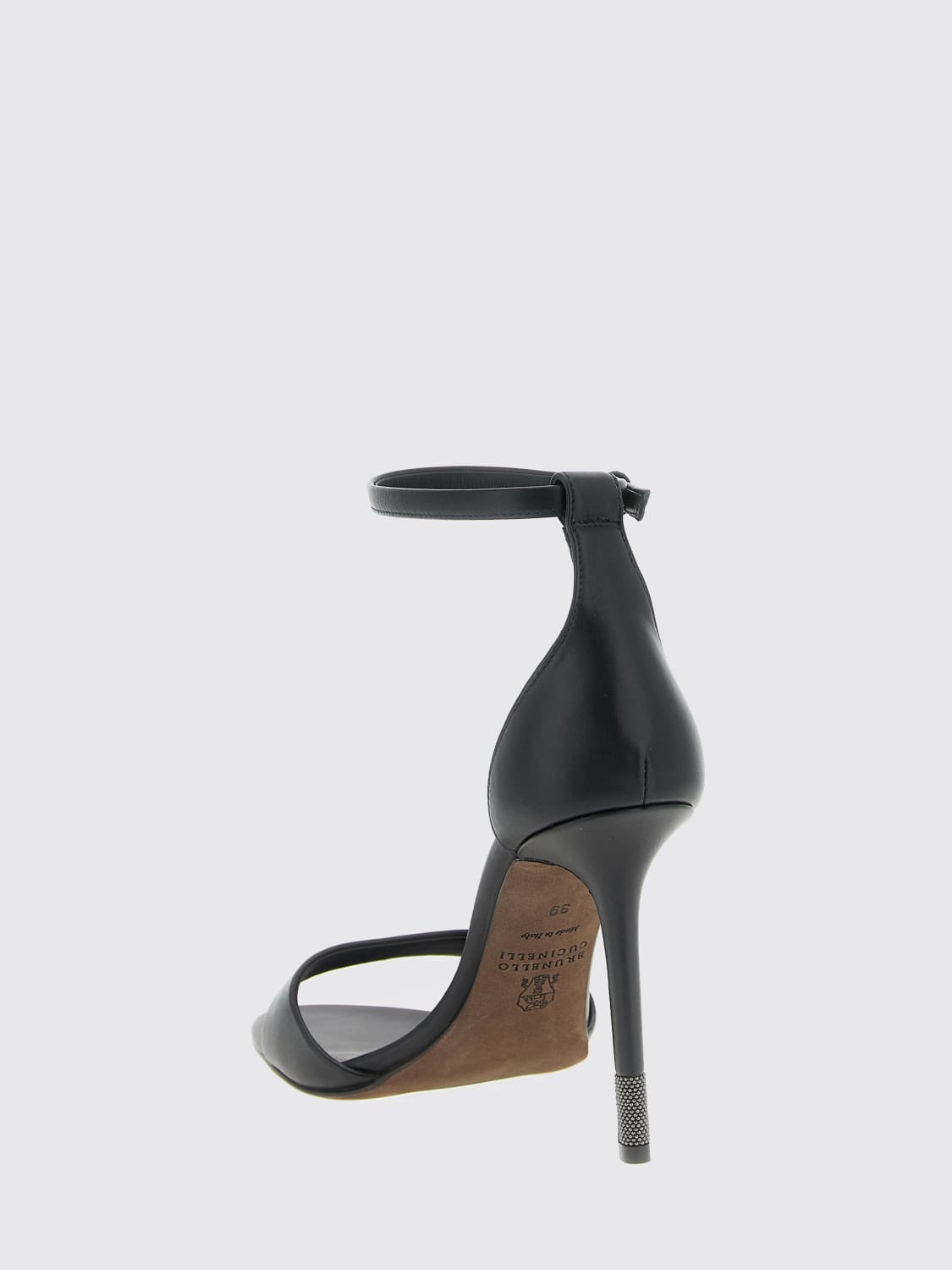 BRUNELLO CUCINELLI HEELED SANDAL: Flat sandal woman Brunello Cucinelli, Black - Img 3