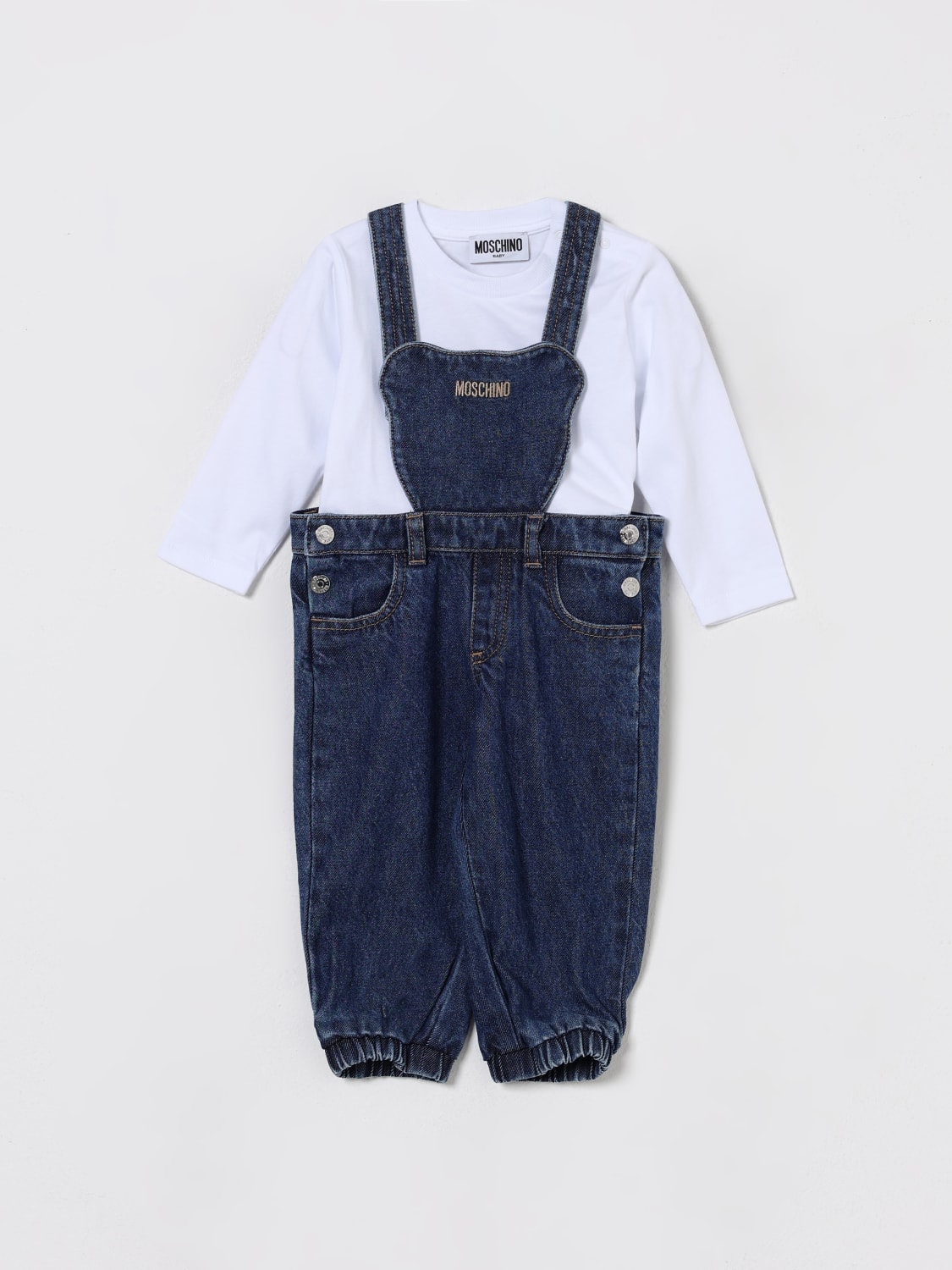 MOSCHINO JUMPSUIT: Jumpsuit kids Moschino, Blue - Img 1