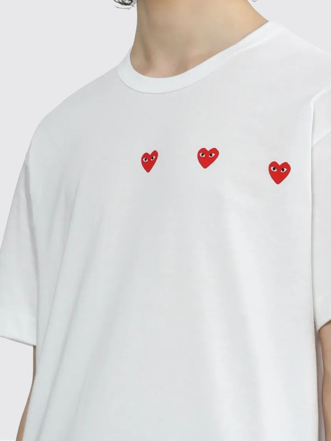 COMME DES GARÇONS PLAY T-SHIRT: T-shirt herren Comme Des Garçons Play, Weiß - Img 3