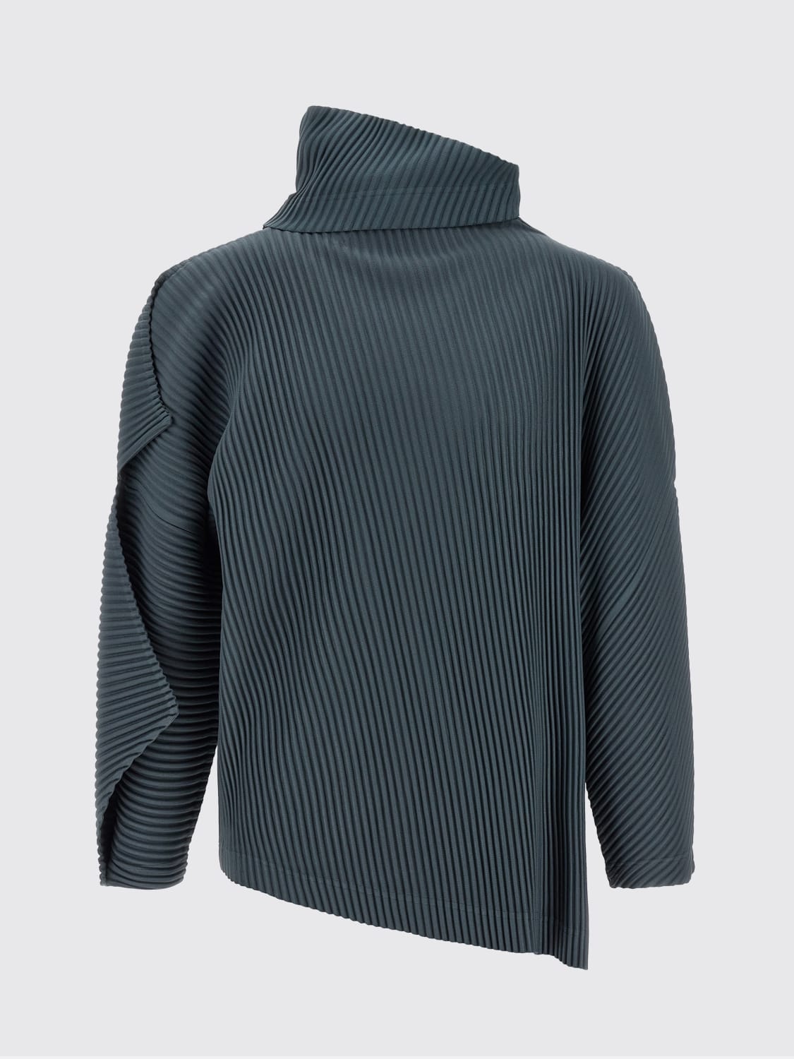 HOMME PLISSE' ISSEY MIYAKE MAGLIA: Maglia in poliestere plissettata Homme Plisse' Issey Miyake, Grigio - Img 2